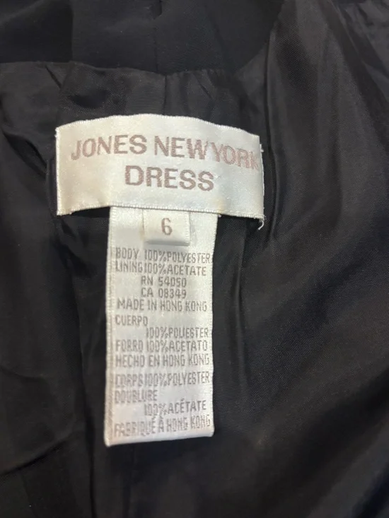 Jones New York Black-n-Bling (back) Fitted Sleeveless Dress - Picture 3 of 7